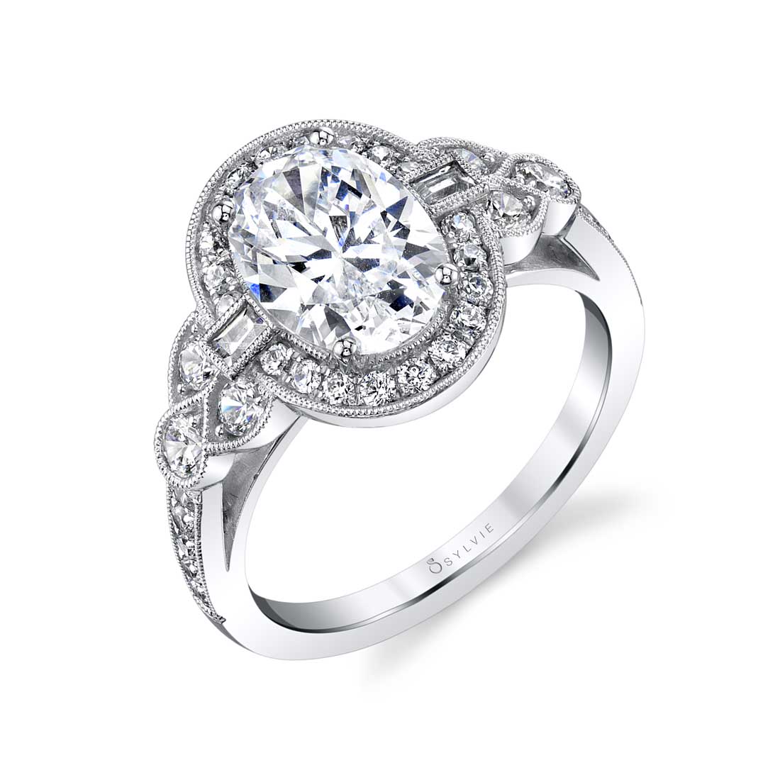 Oval Cut Modern Vintage Engagement Ring - Yvette