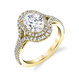 Poppy - Oval-Shaped Double Halo Engagement Ring