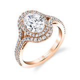 Poppy - Oval-Shaped Double Halo Engagement Ring
