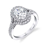 Poppy - Oval-Shaped Double Halo Engagement Ring