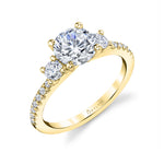 3 Stone Engagement Ring - Amore