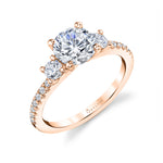 3 Stone Engagement Ring - Amore