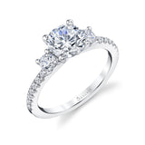 3 Stone Engagement Ring - Amore