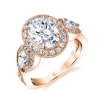 Zara - Three Stone Oval Engagement Ring