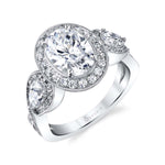 Zara - Three Stone Oval Engagement Ring