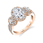 3 Stone Oval Engagement Ring - Dorothee