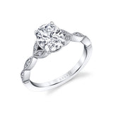 Unique Vintage Inspired Oval Engagement Ring - Frederique
