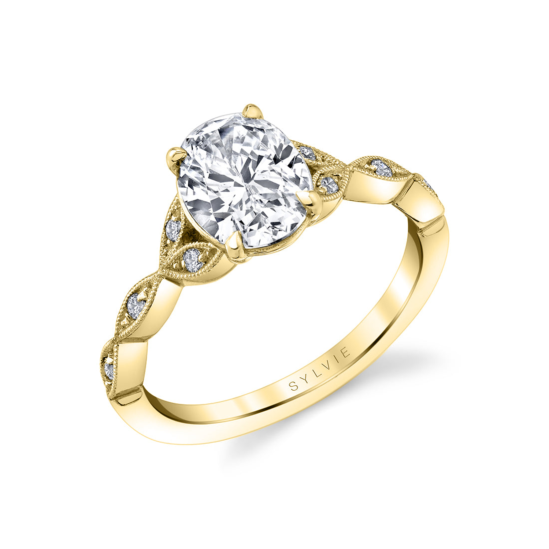 Unique Vintage Inspired Oval Engagement Ring - Frederique
