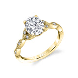 Unique Vintage Inspired Oval Engagement Ring - Frederique