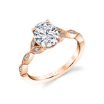 Unique Vintage Inspired Oval Engagement Ring - Frederique