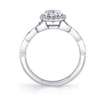 Unique Vintage Engagement Ring with Halo - Frederique