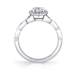 Unique Vintage Engagement Ring with Halo - Frederique