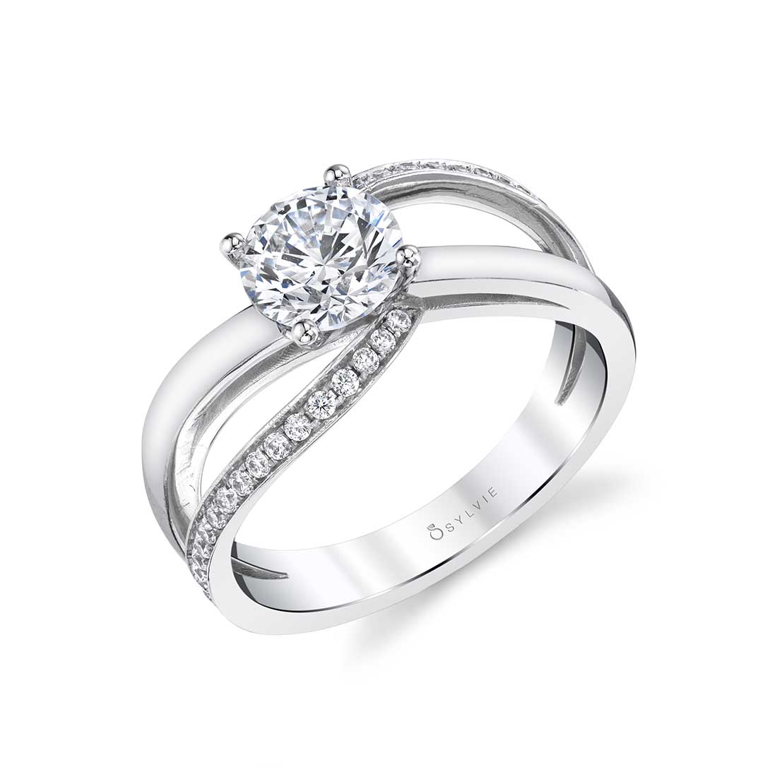 Modern Spiral Engagement Ring - Adeline
