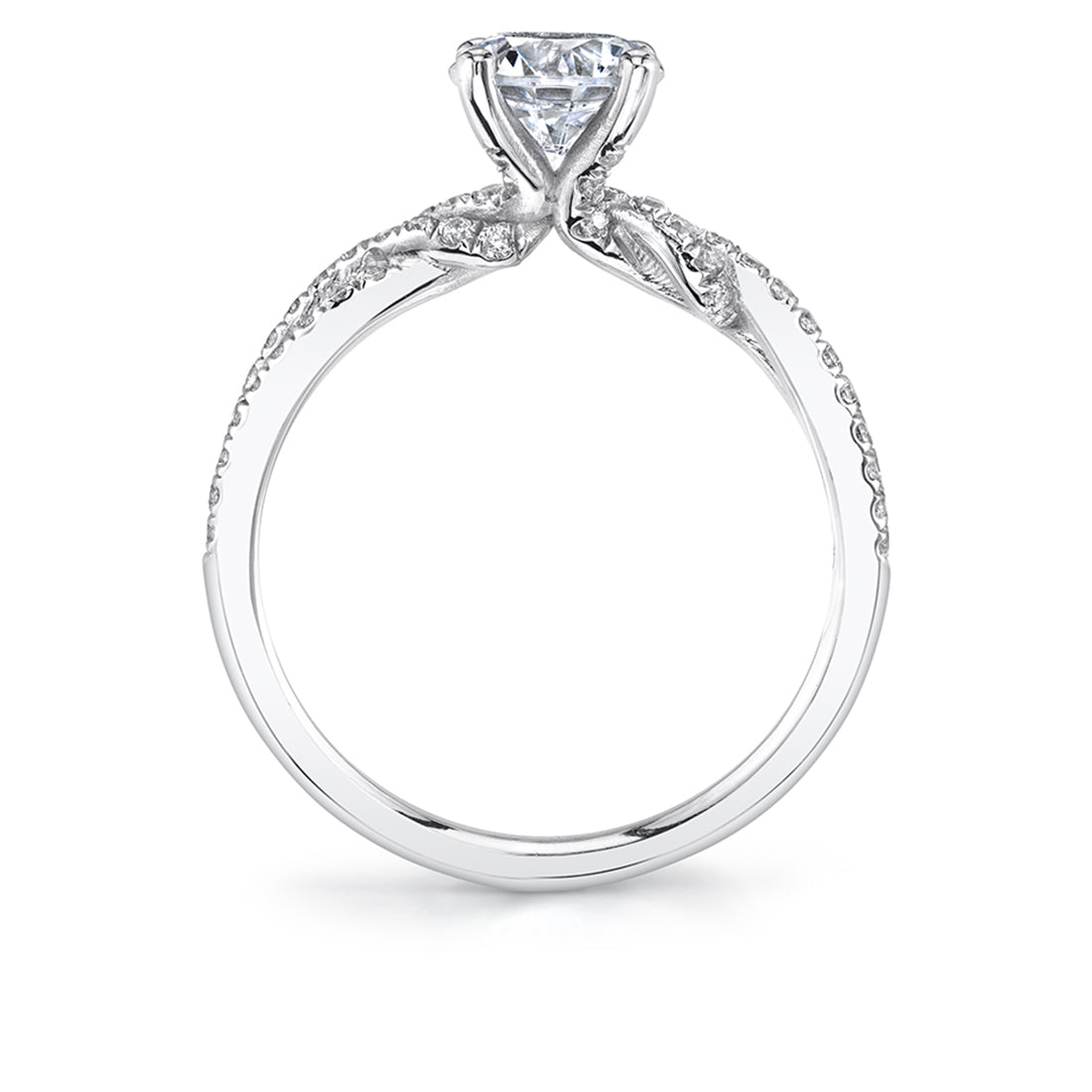 Spiral Diamond Engagement Ring