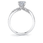 Spiral Diamond Engagement Ring