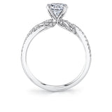 Spiral Diamond Engagement Ring