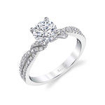 Spiral Diamond Engagement Ring
