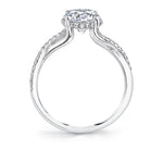 Spiral Engagement Ring with Hidden Halo - Amahle