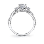 3 Stone Spiral Engagement Ring - Gina
