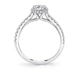 Round Cut Classic Hidden Halo Engagement Ring - Harmonie
