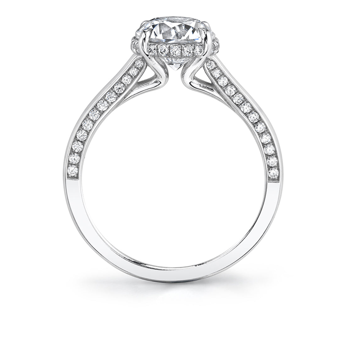 Hidden Halo Engagement Ring - Calina