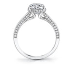 Hidden Halo Engagement Ring - Calina