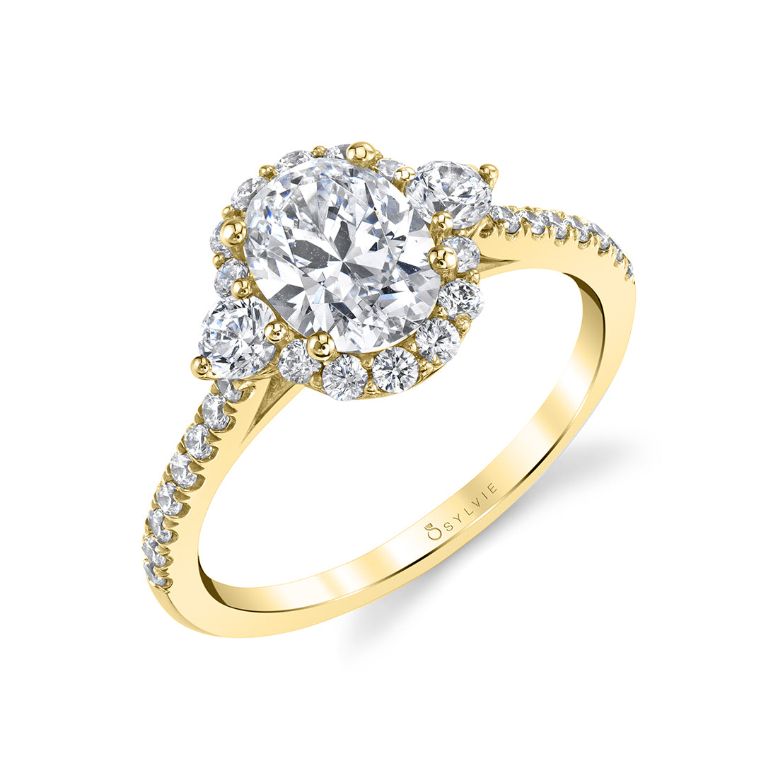 Three Stone Engagement Ring - Nina