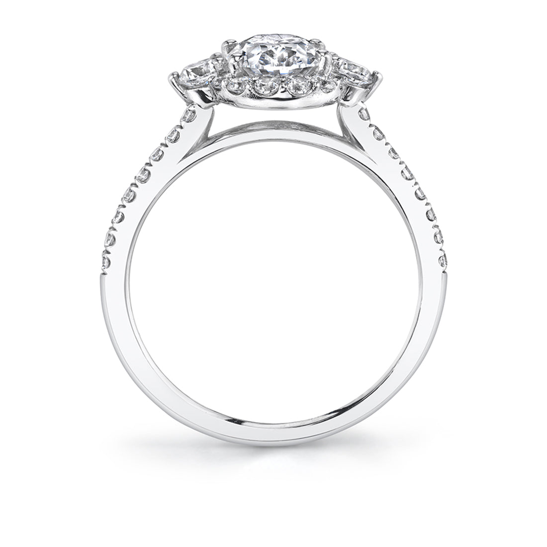 Three Stone Engagement Ring - Nina