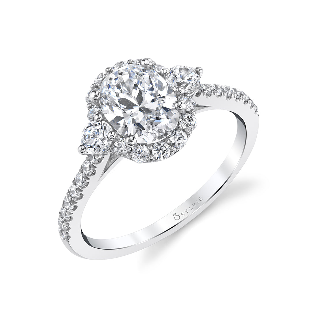 Three Stone Engagement Ring - Nina