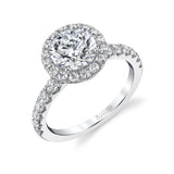 Halo Engagement Ring - Sasha