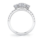 Three Stone Oval Engagement Ring - Tasya