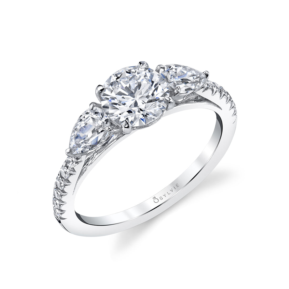 Three Stone Engagement Ring - Vanna