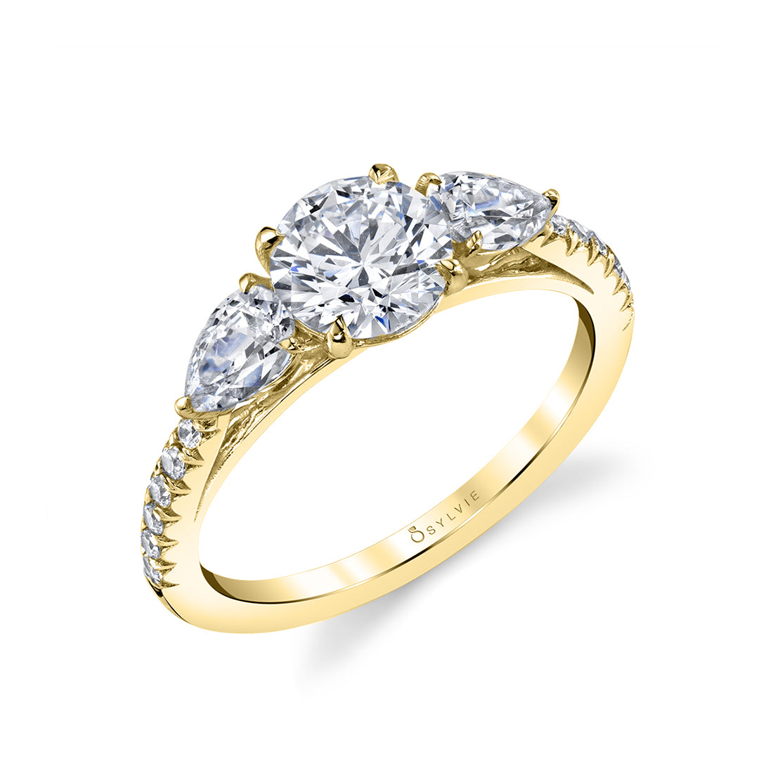 Three Stone Engagement Ring - Vanna