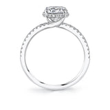Classic Engagement Ring with Hidden Halo - Halle