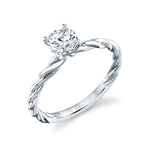 Round Cut Spiral Engagement Ring - Jolie