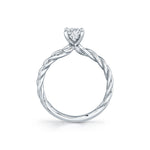 Round Cut Spiral Engagement Ring - Jolie