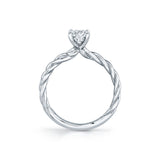 Round Cut Spiral Engagement Ring - Jolie