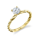 Round Cut Spiral Engagement Ring - Jolie