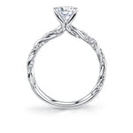 Round Cut Diamond Spiral Engagement Ring - Jolie