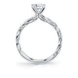 Round Cut Diamond Spiral Engagement Ring - Jolie