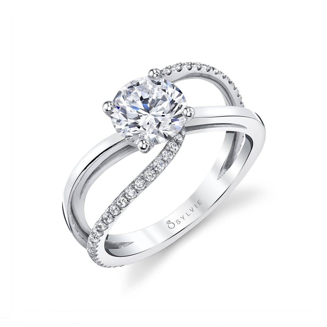 Modern Split Shank Engagement Ring- Flavia