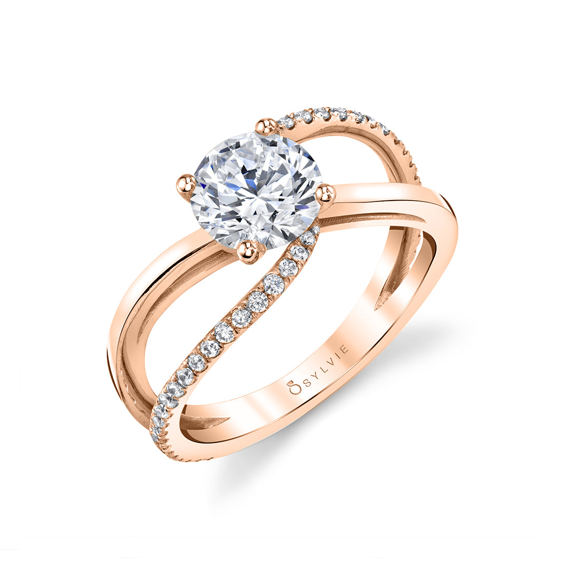 Modern Split Shank Engagement Ring- Flavia