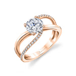 Modern Split Shank Engagement Ring- Flavia