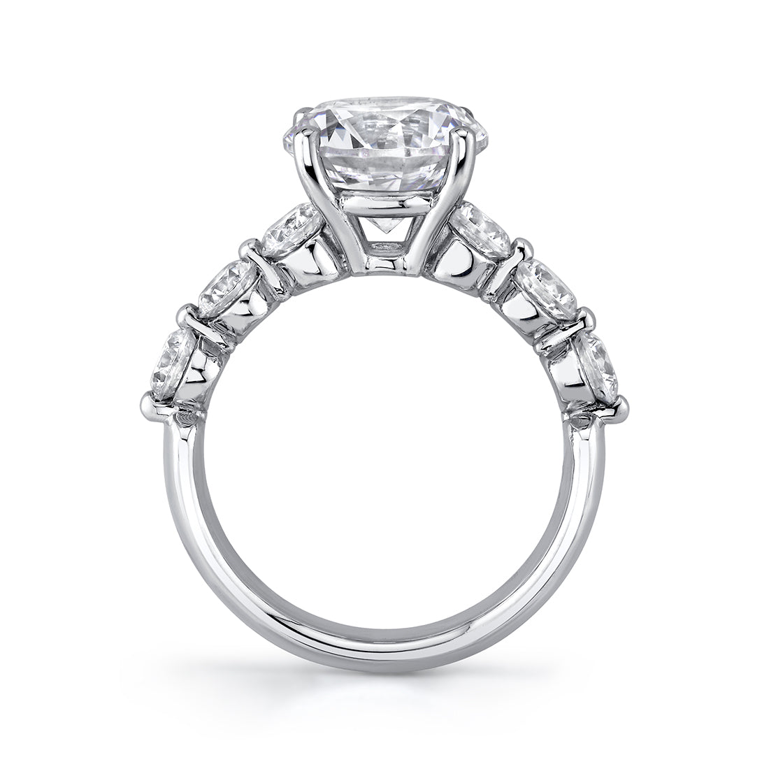 Round Cut Classic Shared Prong Engagement Ring - Imogen