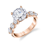 Round Cut Classic Shared Prong Engagement Ring - Imogen