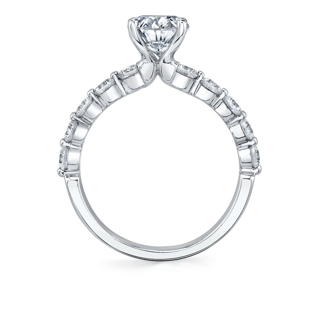 Single Prong Oval Engagement Ring - 0.68 Carats - Karol