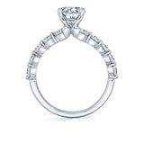 Single Prong Oval Engagement Ring - 0.68 Carats - Karol