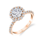 Round Cut Classic Halo Engagement Ring - Athena