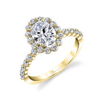 Oval Cut Classic Halo Engagement Ring - Athena