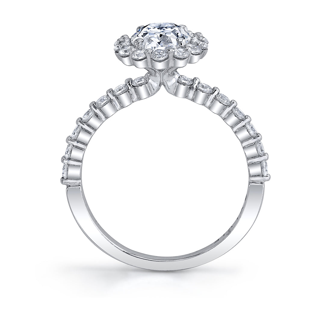 Oval Cut Classic Halo Engagement Ring - Athena